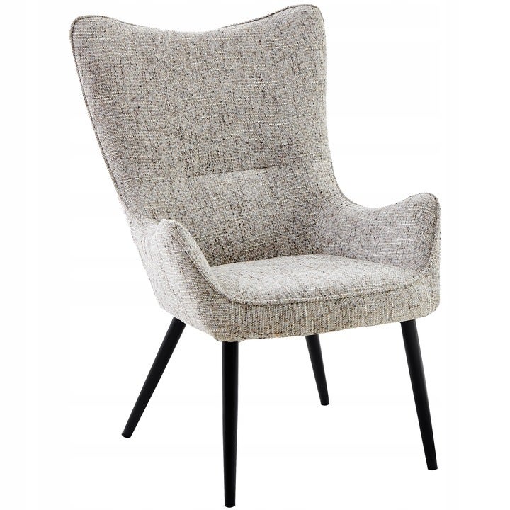 Fotel uszak wypoczynkowy tapicerowany nowoczesny stylowy Nico szary