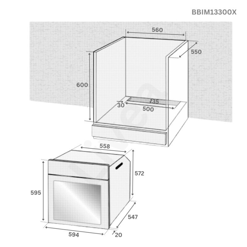 Beyond Four encastrable 72L, 8 fonctions cuisson, Aeroperfect 3D, nettoyage vapeur SteamShine, sécurité enfant (BBIM12300X) - 4