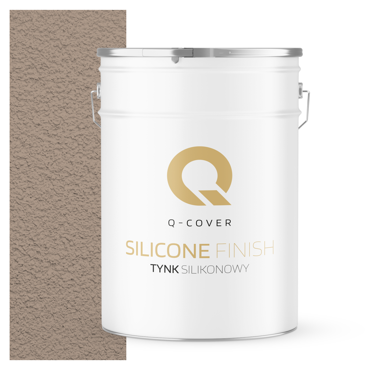 Tynk Silikonowy Elewacyjny Baranek 3.0mm Q-Cover Orzechowy jasny F534 25KG