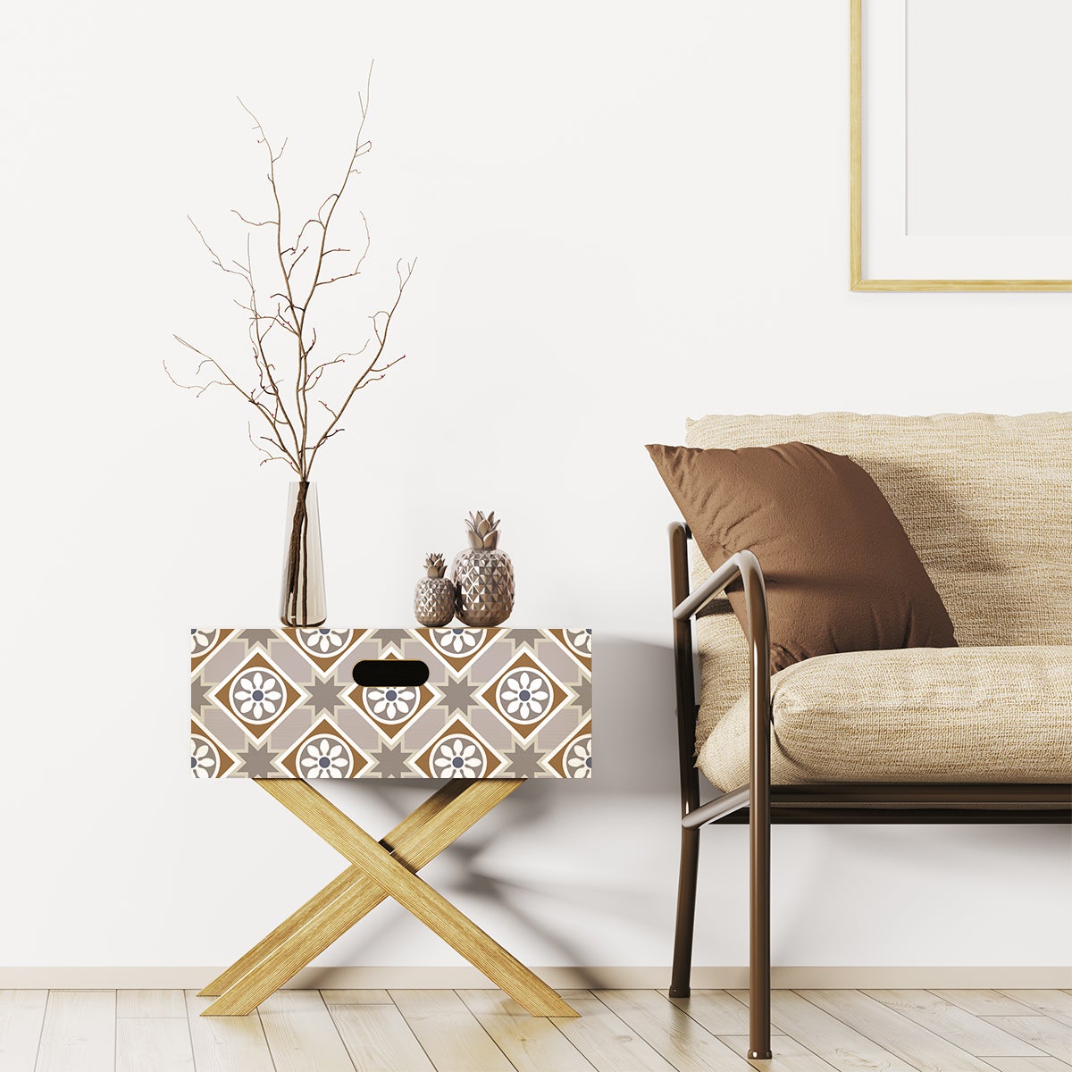 24 vinilos baldosa de cemento muebles dola - adhesivo de pared - revestimiento sticker mural decorativo - 24stickers20x20cm