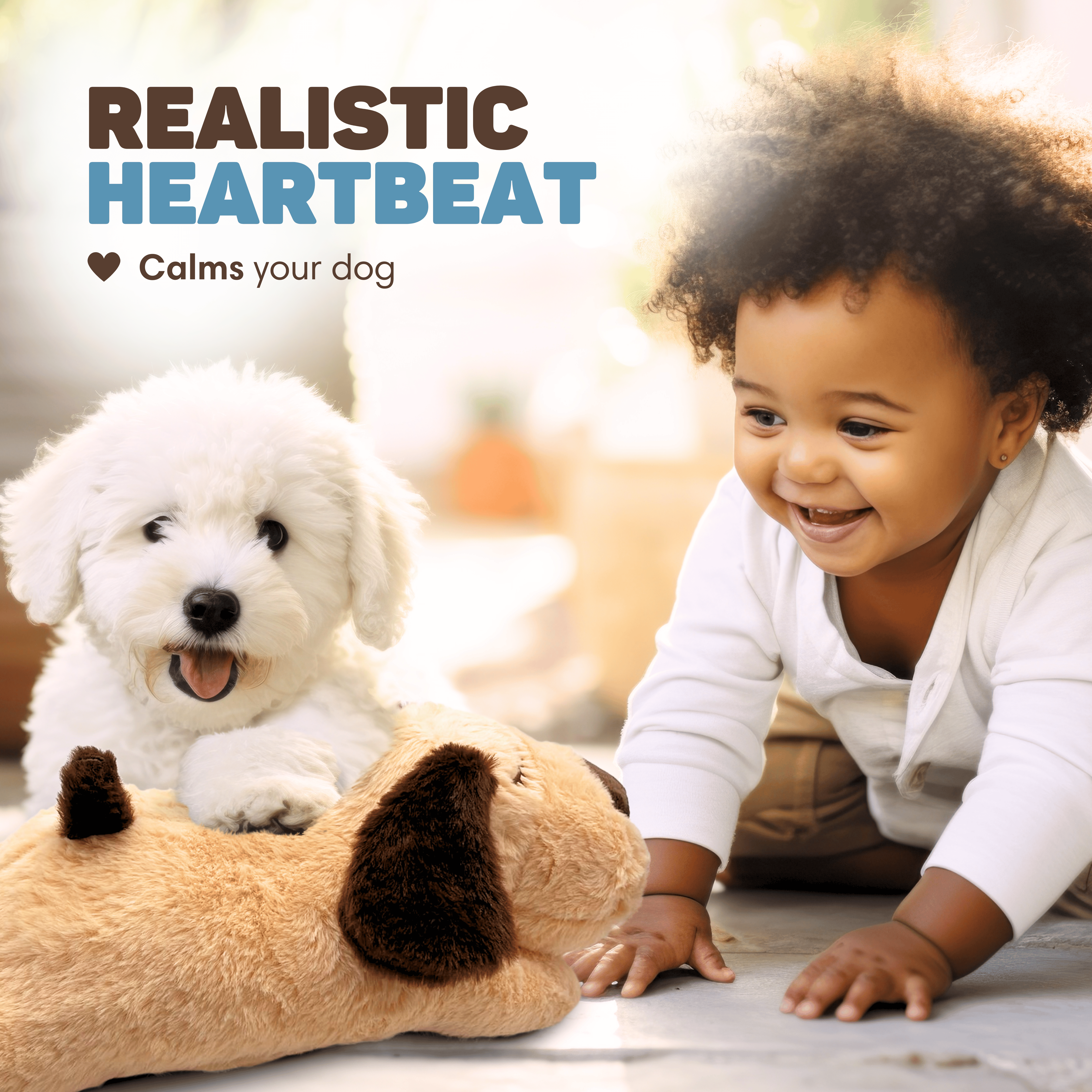 Peluche Perro con Latido del Corazón Vulpes Goods – Peluche para Cachorros - incl. Almohadilla Térmica - 6