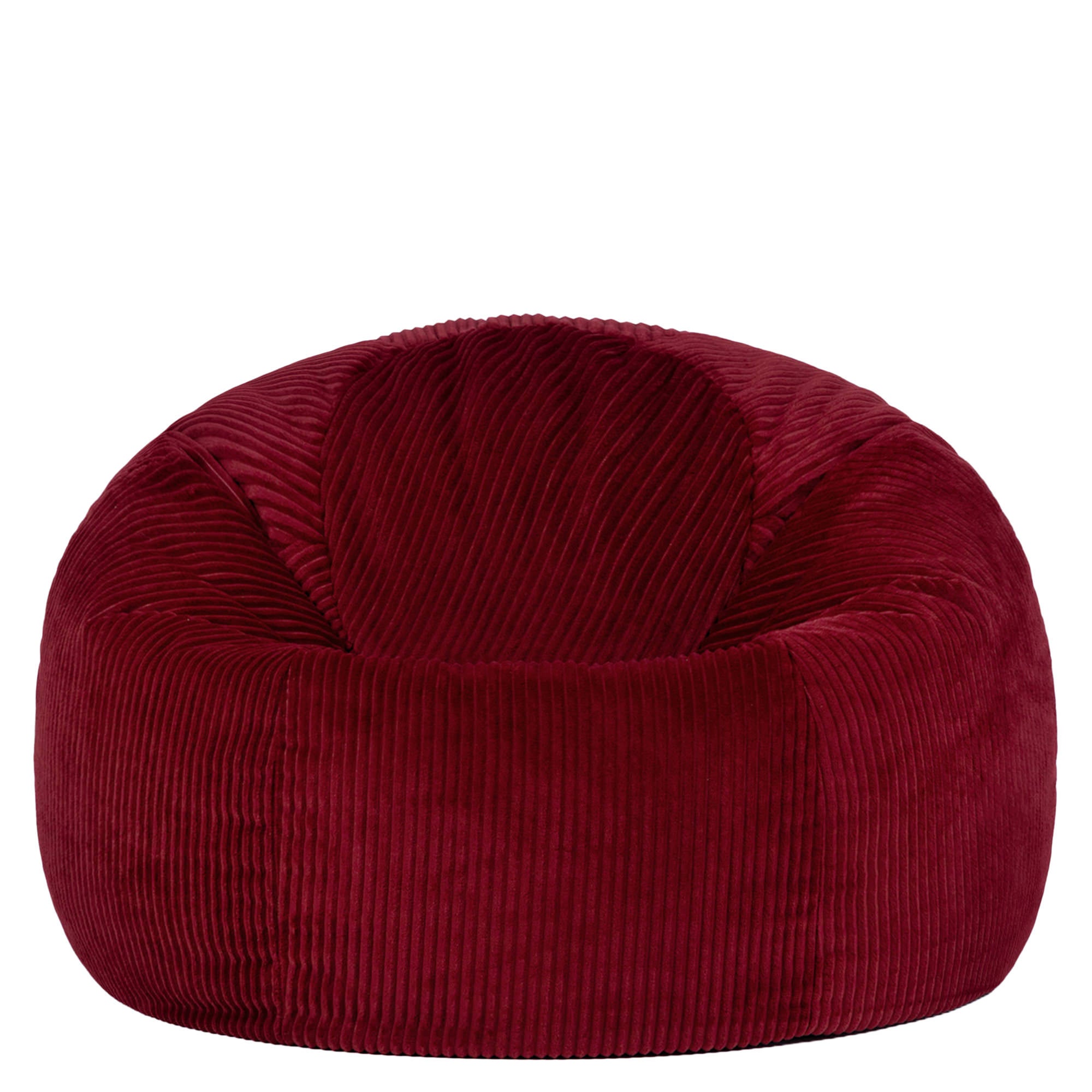Pouf fauteuil Icon velours côtelé rouge bordeaux, salon, chambre, 85x85cm, Made in Allemagne, Oeko-Tex® - 4