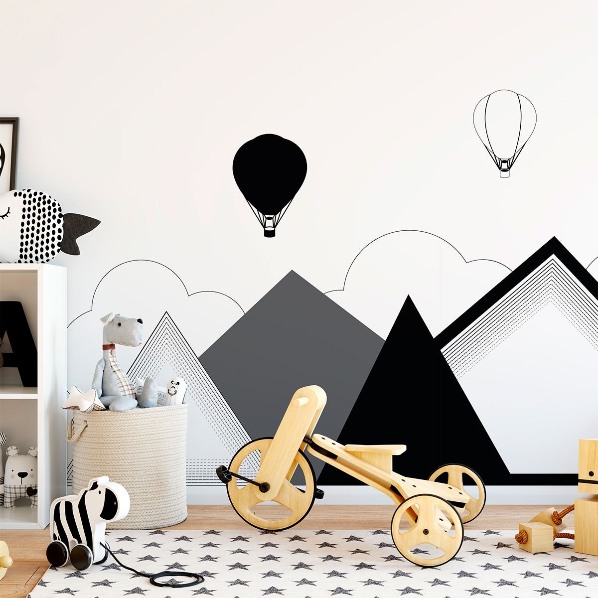 Adesivo bambino giganti montagne scandinave Nordkapp - Sticker adesivo - adesivi murali - 100x135cm - 5