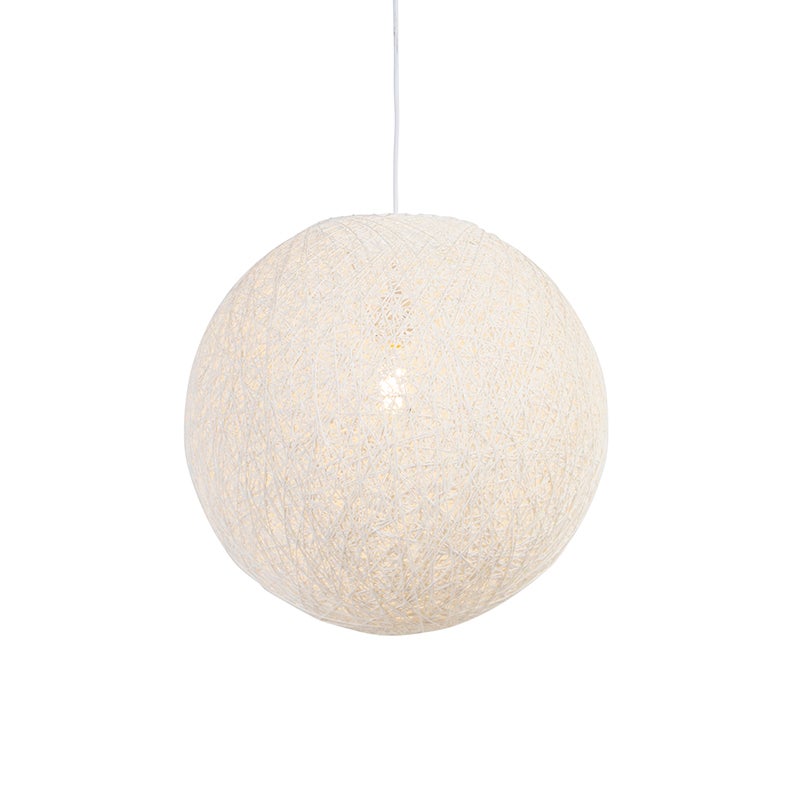 Rustykalna lampa wisząca biała 45 cm - Corda