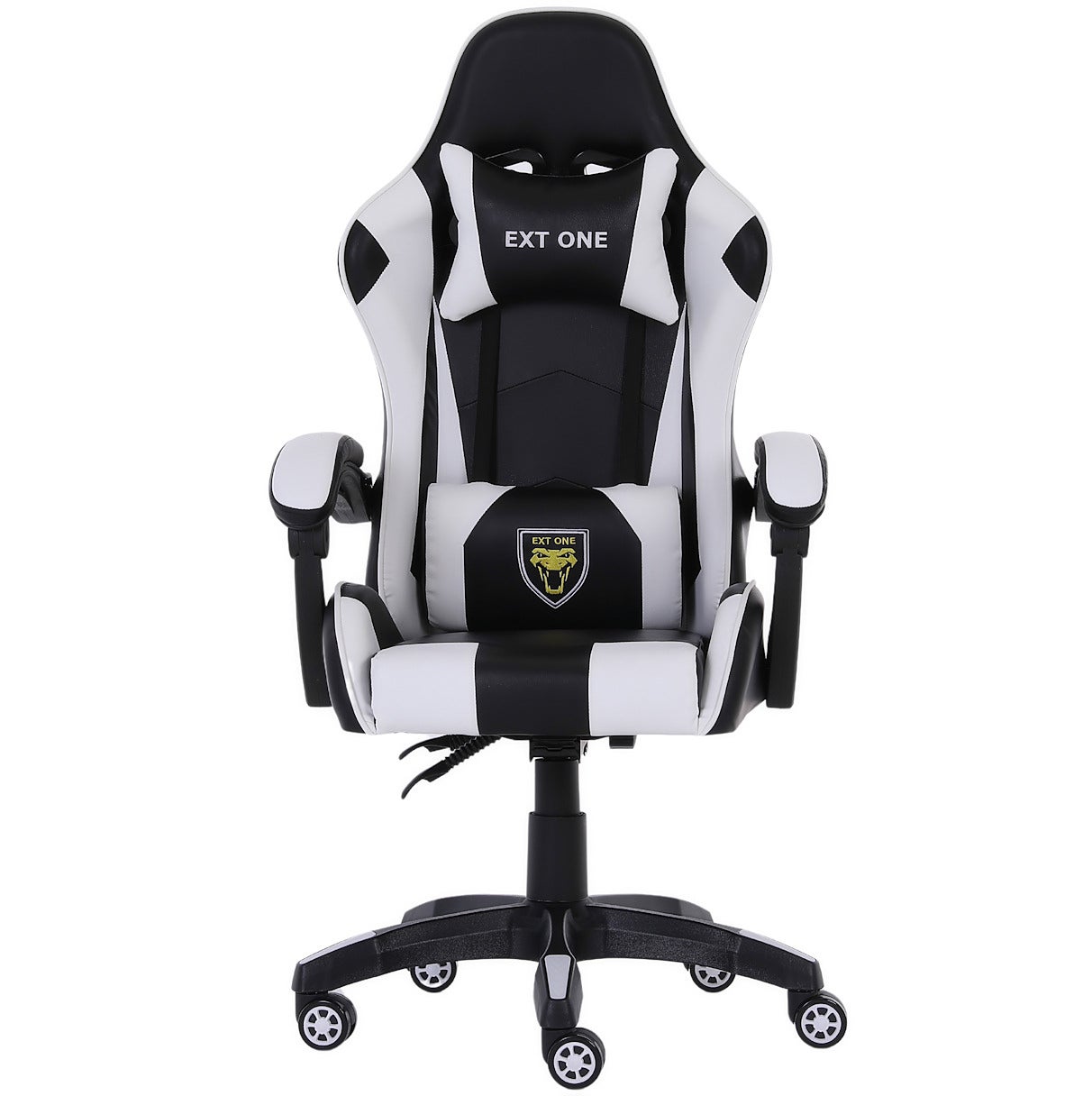 Fotel gamingowy młodzieżowy odchylany ekoskóra EXT ONE White