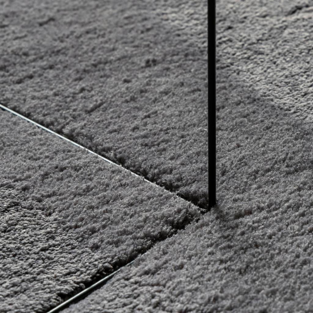 Tapis HUARTE à poils courts doux lavable anthracite 160x230 cm - 8