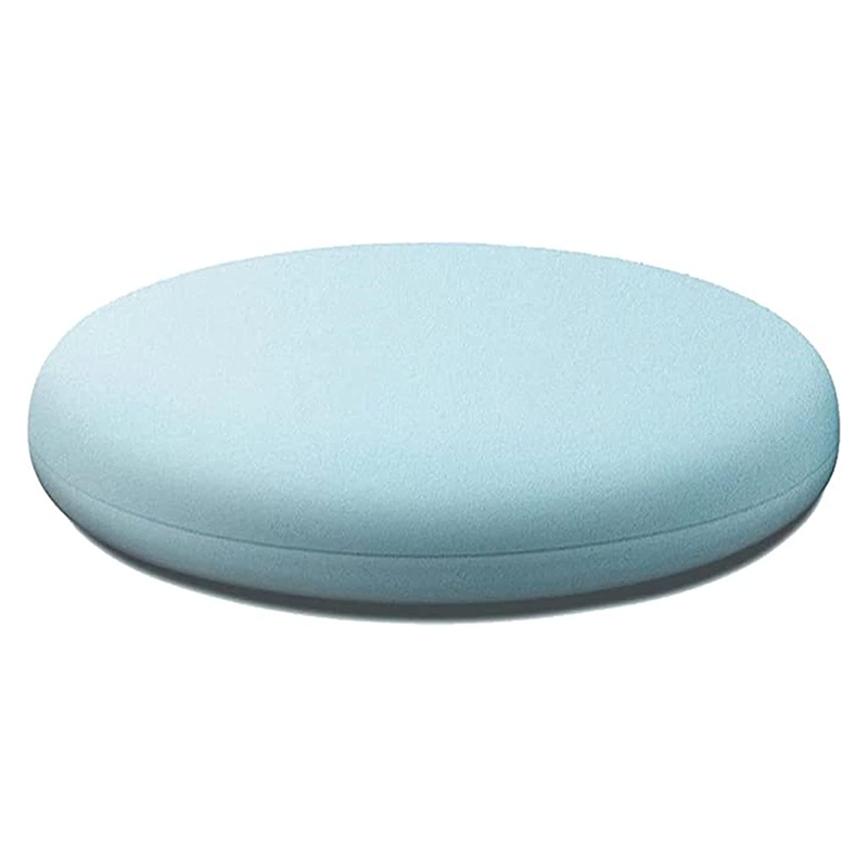 Galette De Chaise Ronde 35 Cm Gris Clair - Coussin Épais Mémoire De Forme Déhoussable, Confort Ultime Pour Cuisine, Bureau Ou Balcon