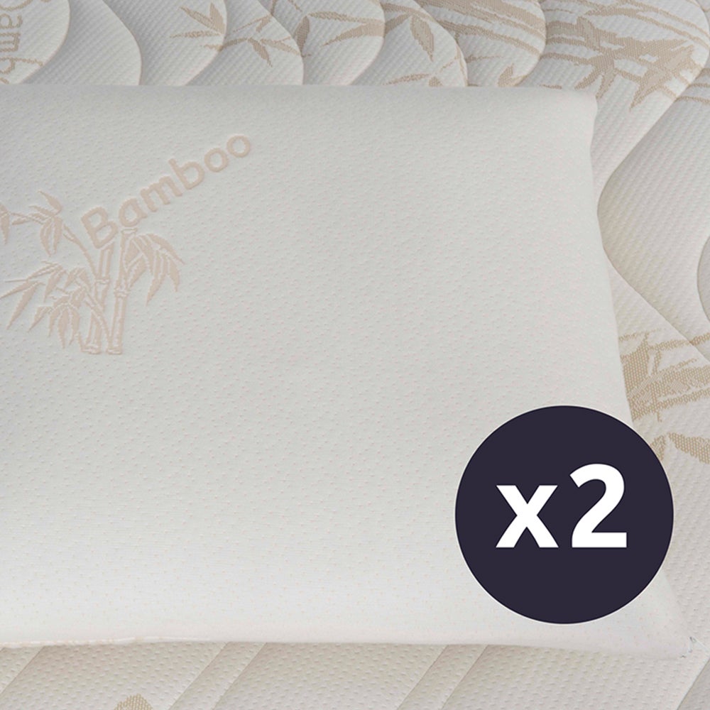 OLYMPE LITERIE | Lot de 2 oreillers 60x60 cm BAMBOO | Mousse avec mémoire de forme - 2