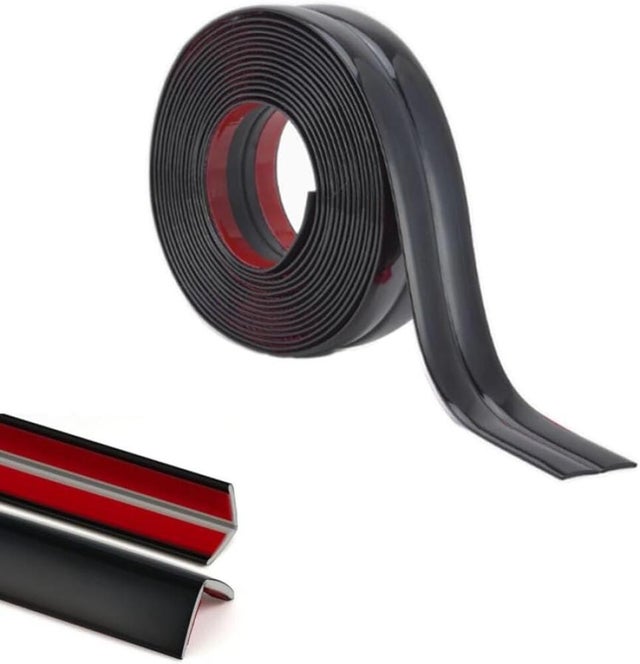 Czarna listwa narożna z PVC 5M, samoprzylepne narożne listwy wykończeniowe 1x1 cm, elastyczna listwa przypodłogowa, ochrona narożników, listwa ścienna