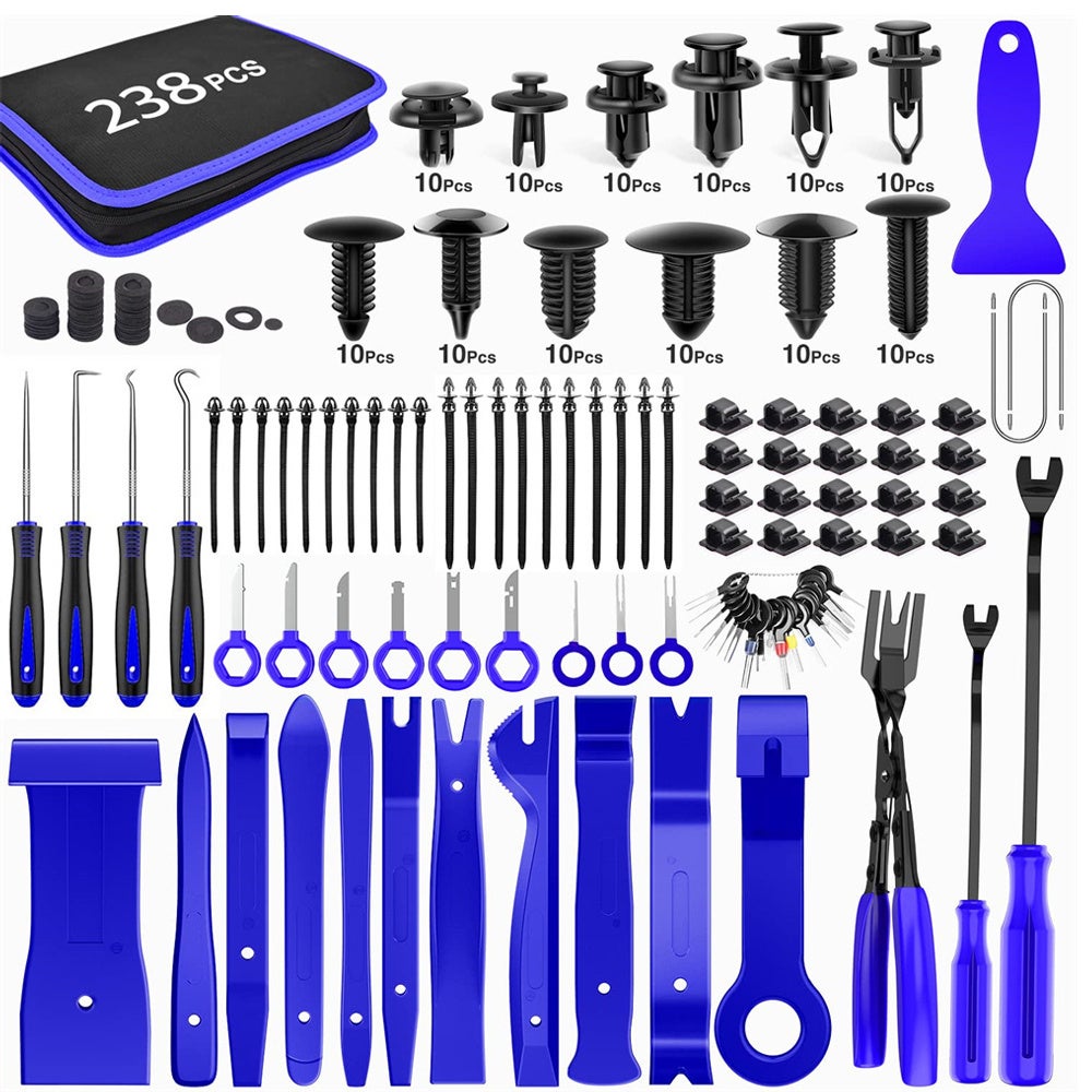 240pcs clip paraurti auto rivetti in plastica elementi di