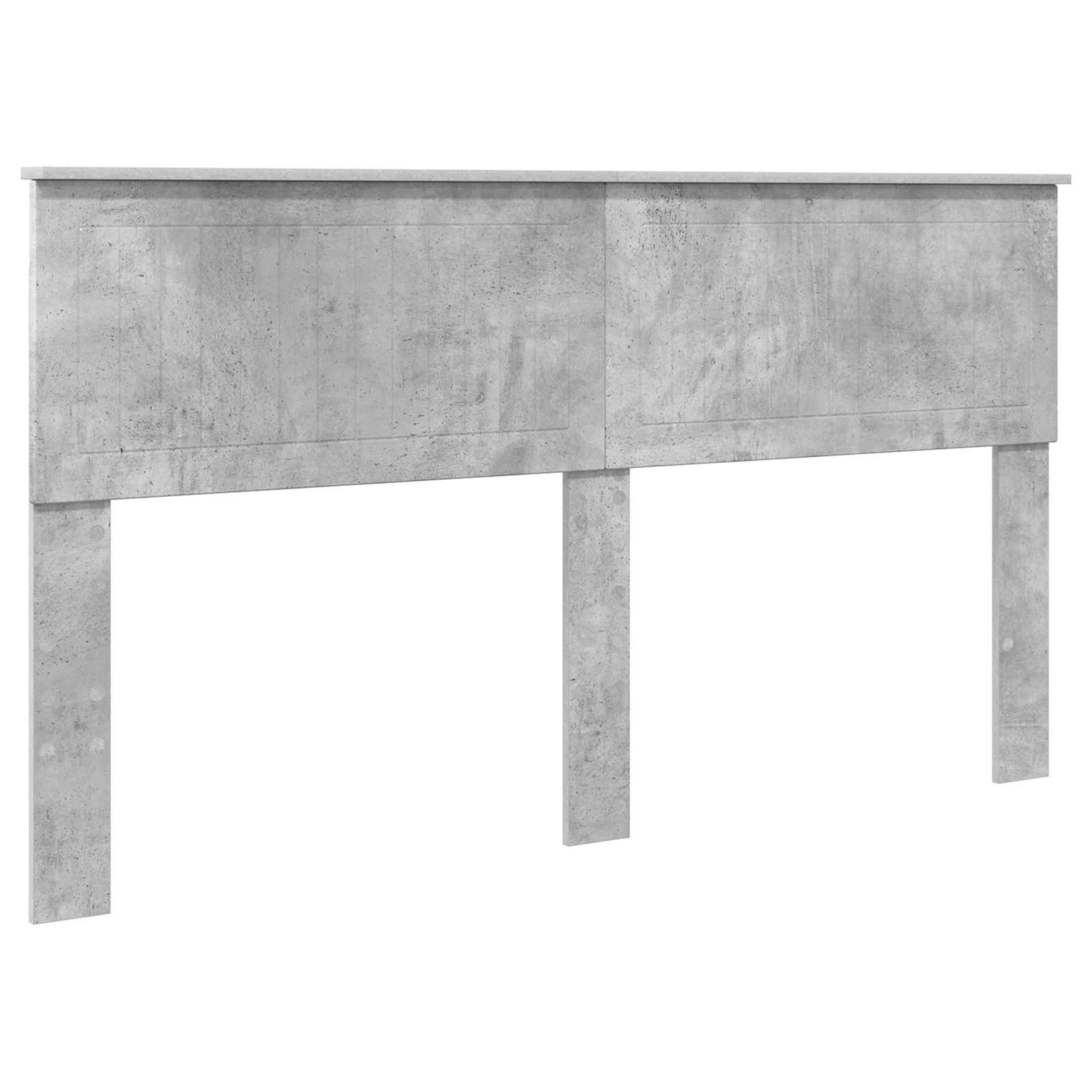 Cadre de lit gris béton 160 x 200 cm panneau de bois - 7