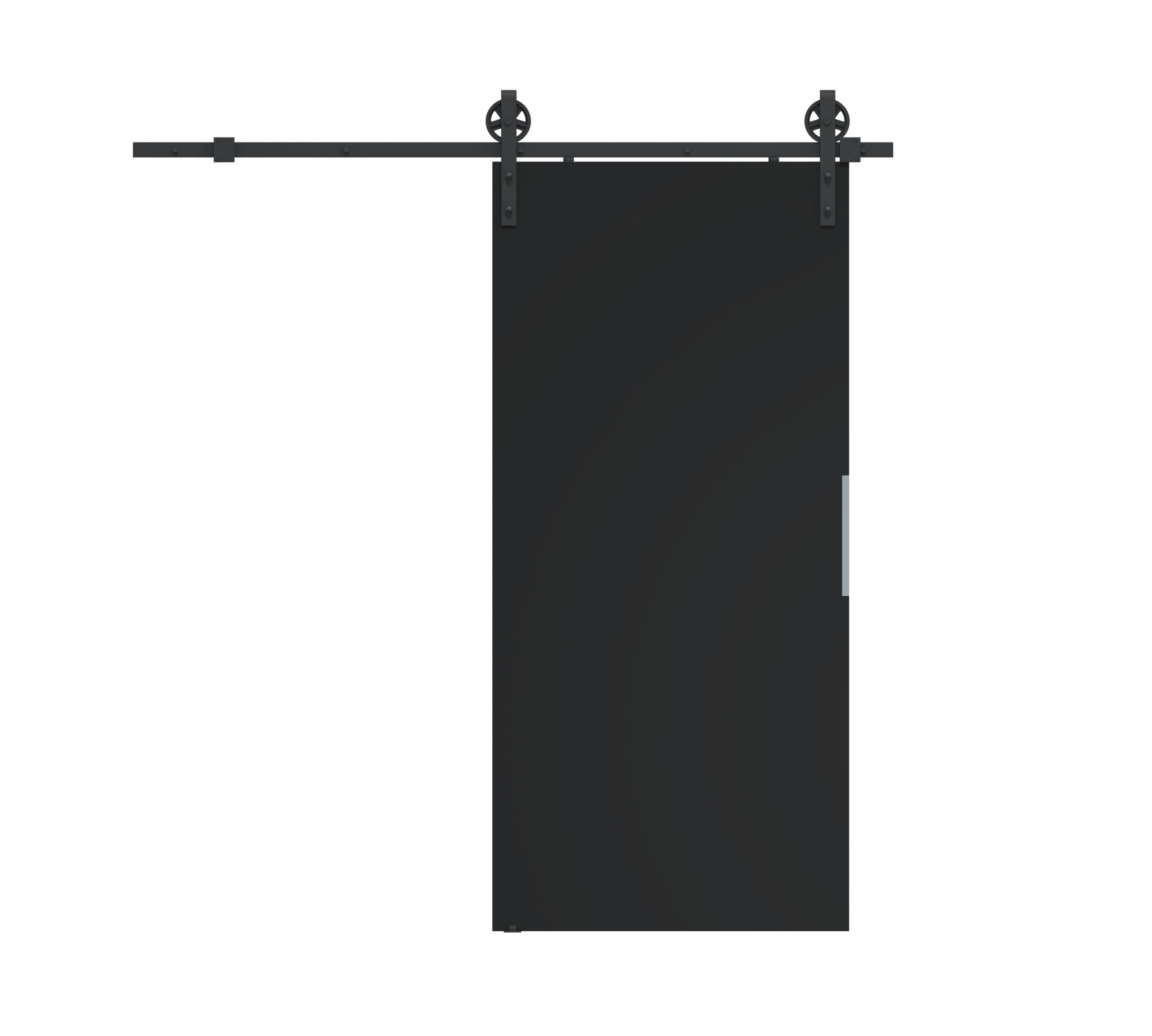 Drzwi przesuwne 90 naścienne ALFA LOFT 04 Czarne 95 + system przesuwny