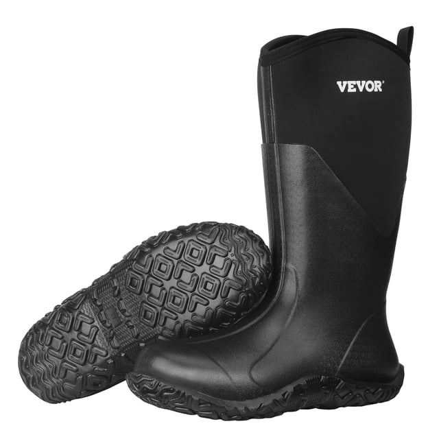 Bottes Hommes,VEVOR Pluie Imperméables Antidérapantes,Chaussures Boue Isolées,Sécurité Légères,pour Fabrication,Agriculture,Taille 9 US
