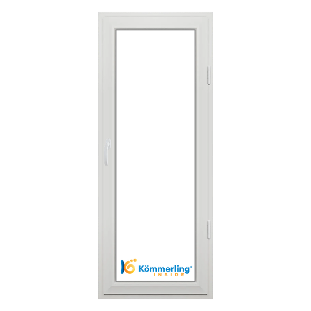 Balconera PVC 800x2000 abatible derecha blanca