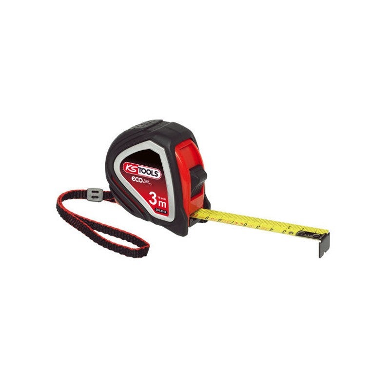 Mètre à ruban KS TOOLS EcoLine - Tri-matière - 3m x 16mm - 301.0113 - 2
