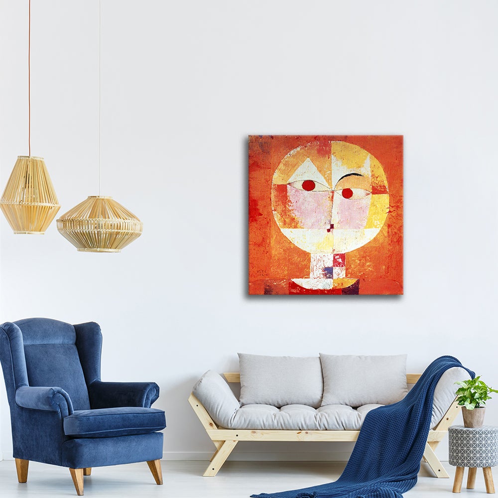 Tableau, Impression sur toile - Senecio Paul Klee cm. 80x90 - 3