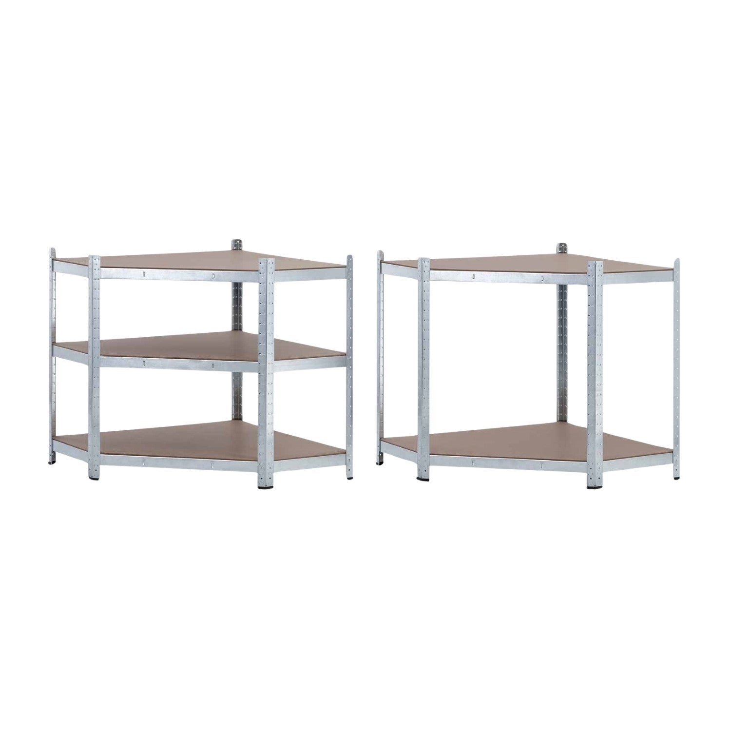 Prateleira Modular de Canto Metálica com 5 Prateleiras 875kg Prata 80x40x180cm Thinia Home - 3
