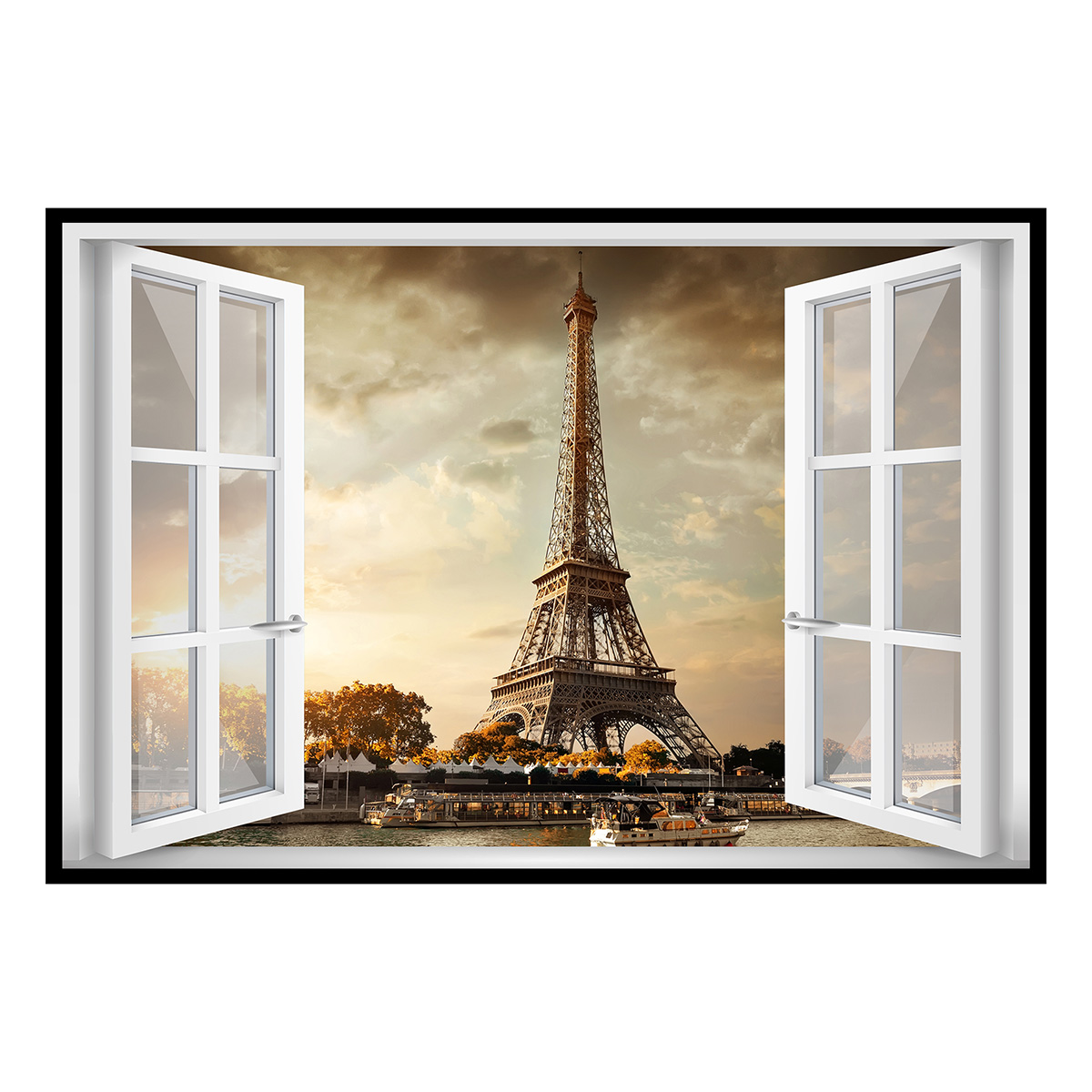 Tapisserie panoramique│Fenêtre sur plage de rêve