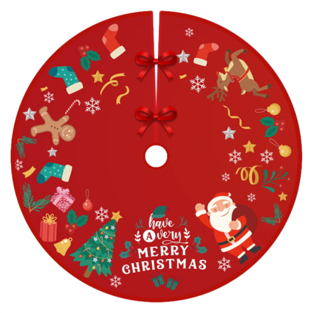 BESPORTBLE Gonna Per Albero Di Natale In Iuta E Lino – Coperta Decorativa Con Motivi Natalizi, 1 Pezzo