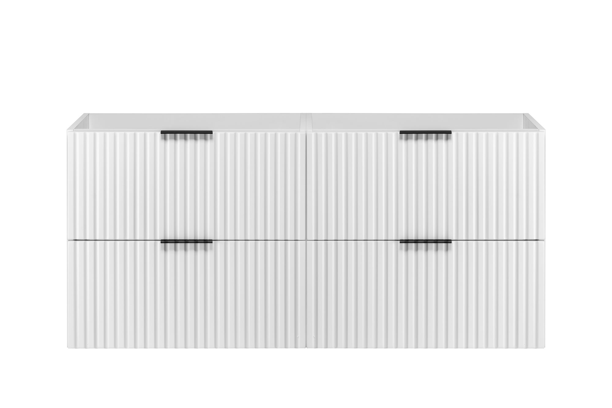 Zestaw łazienkowy FLOW 160 cm biały z regałami dąb craft blat w zestawie - 6