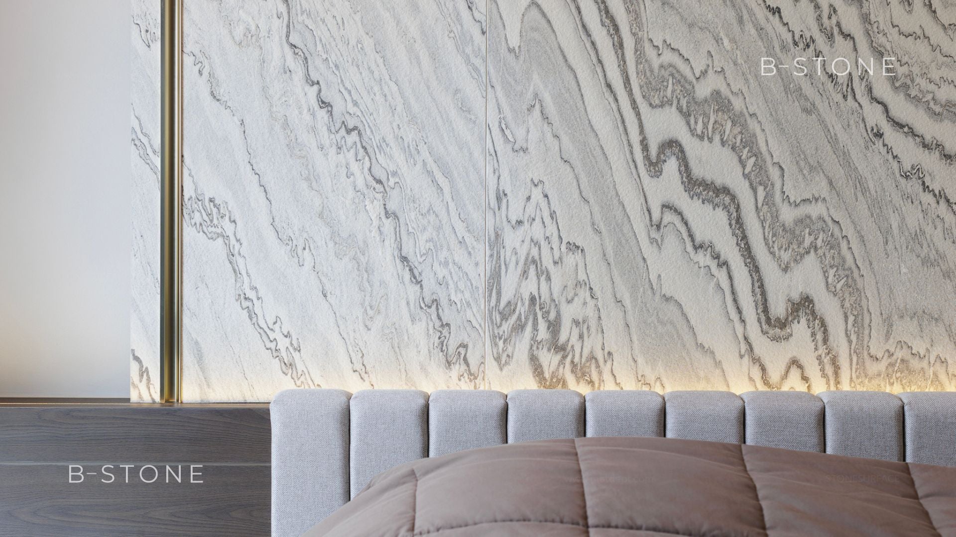 Feuille de Marbre Brut 100% Naturelle B-Stone Milan 2400x1200mm - 2,88m2 - 5
