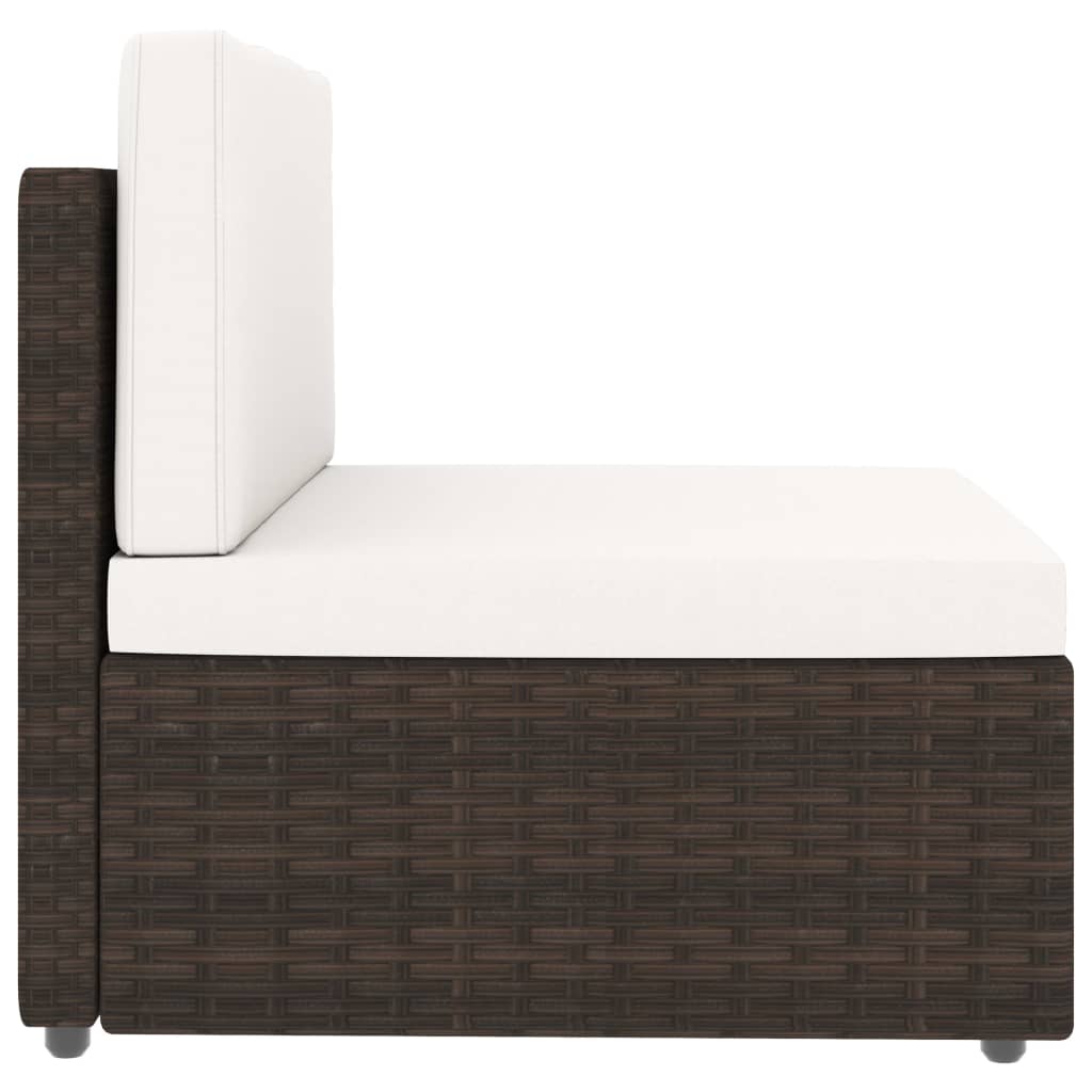 Maison Exclusive - Set Divani da Giardino 7 pz in Polyrattan Marrone - 4