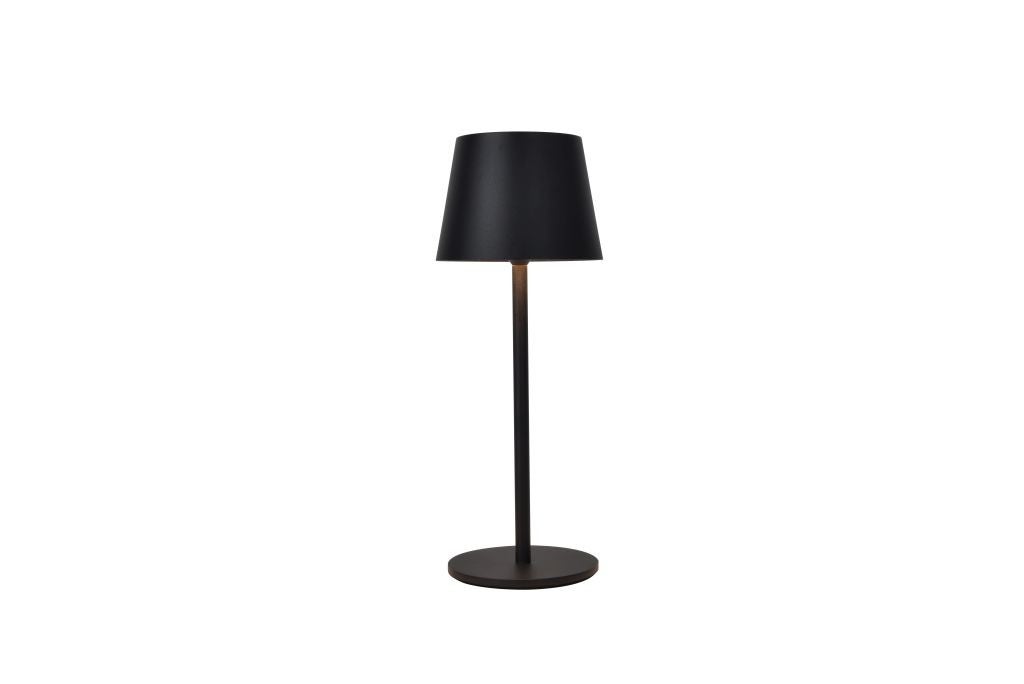 Lampa stołowa LED akumulatorowa ROBLE czarna 1,1W Ciepła biel 100lm aluminium wym:28x10x10cm IP54 Lutec