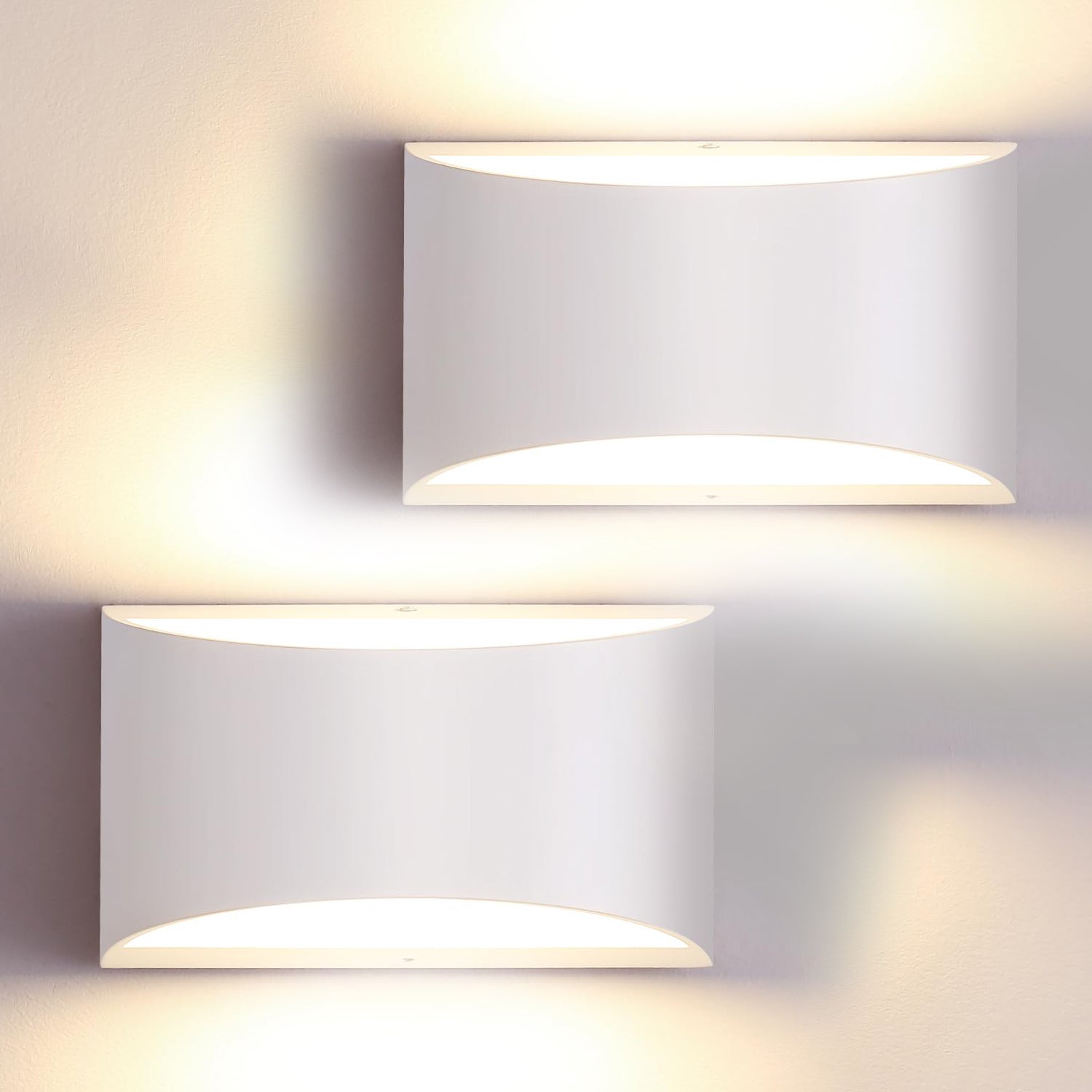 Apliques De Pared LED De 2 Uds, Luces De Pared Blancas Cálidas De 3000K ...