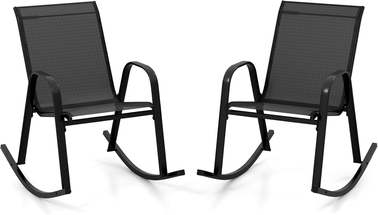 HUA - Fauteuils à bascule - Chaise à bascule Noir Velours - YOSOO