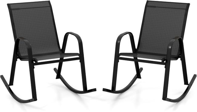 HUA - Fauteuils à bascule - Chaise à bascule Noir Velours - YOSOO HUA - Fauteuils à bascule - Chaise à bascule Noir Velours - YOSOO