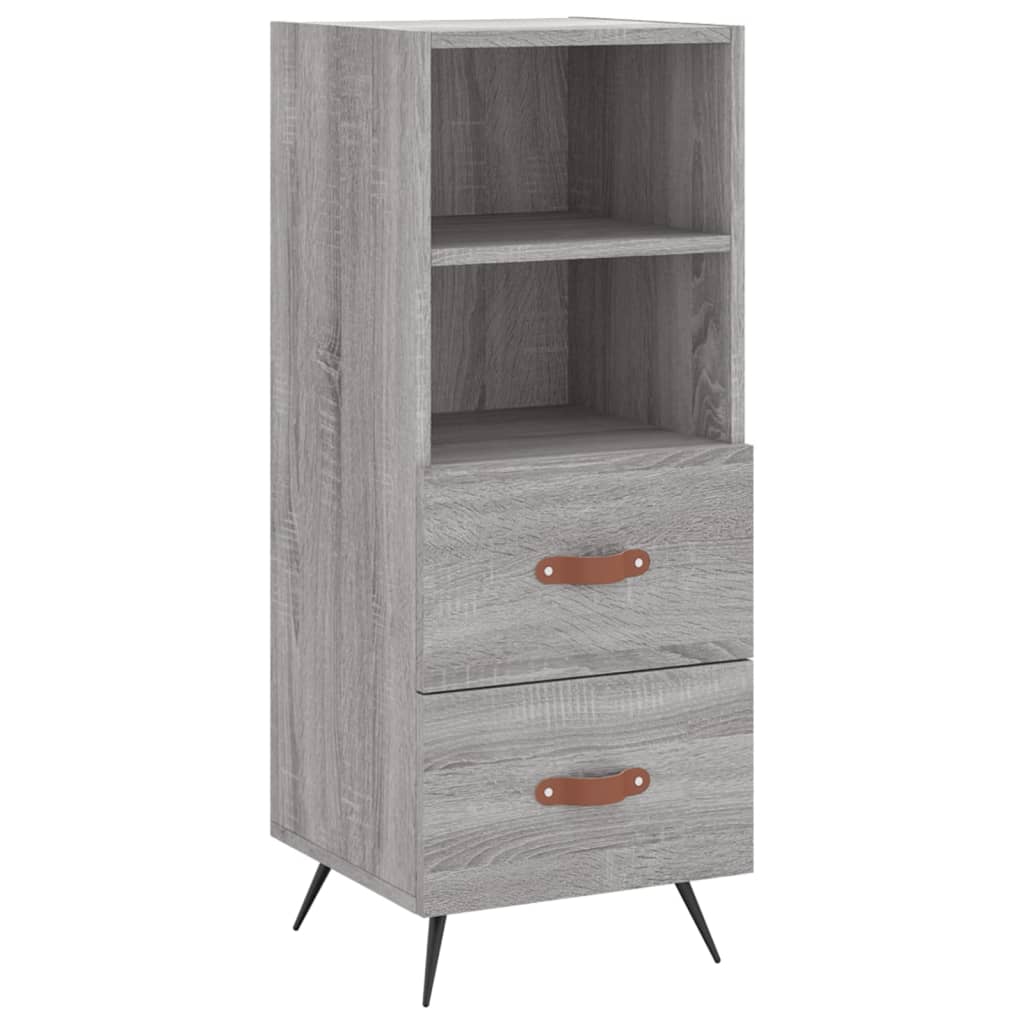 Credenza alta Sonoma grigia 34,5x34x180 cm MDF - 5