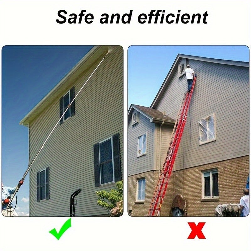 Rallonge pour nettoyeur haute pression avec 5 embouts de buse, 1 tige courbée pour nettoyeur de gouttières, raccord rapide 6,35 mm, 4&nbsp;000 psi - 4