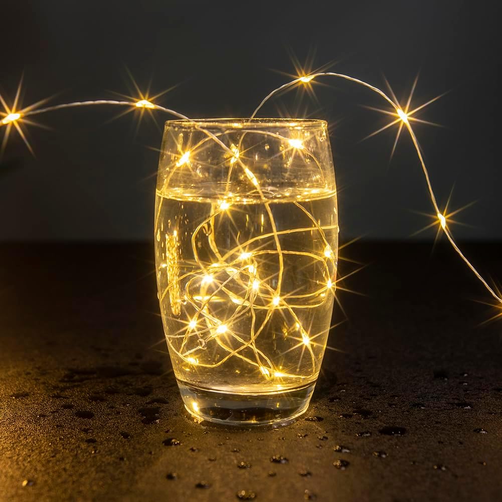 Guirlande lumineuse 100 m 1000 LED Fil de cuivre argenté Étanche Intérieur/Extérieur avec télécommande, Lumière blanche chaude. - 3