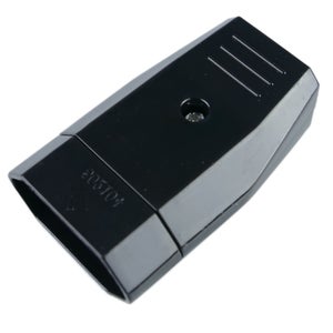 Enchufe Macho Angular Mini Electraline - Negro, Ideal Para Conexiones Compactas