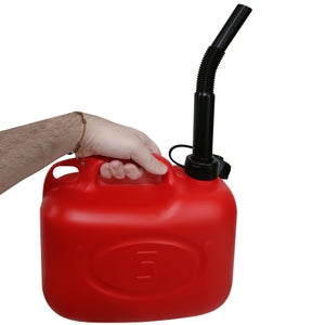 Tanica Benzina 5 Litri In Plastica – Omologata UN, Con Beccuccio E Maniglia