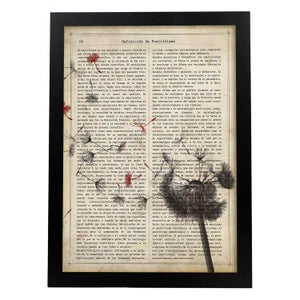 Quadro su tela, Dente di leone in gocce di rugiada - 120x80