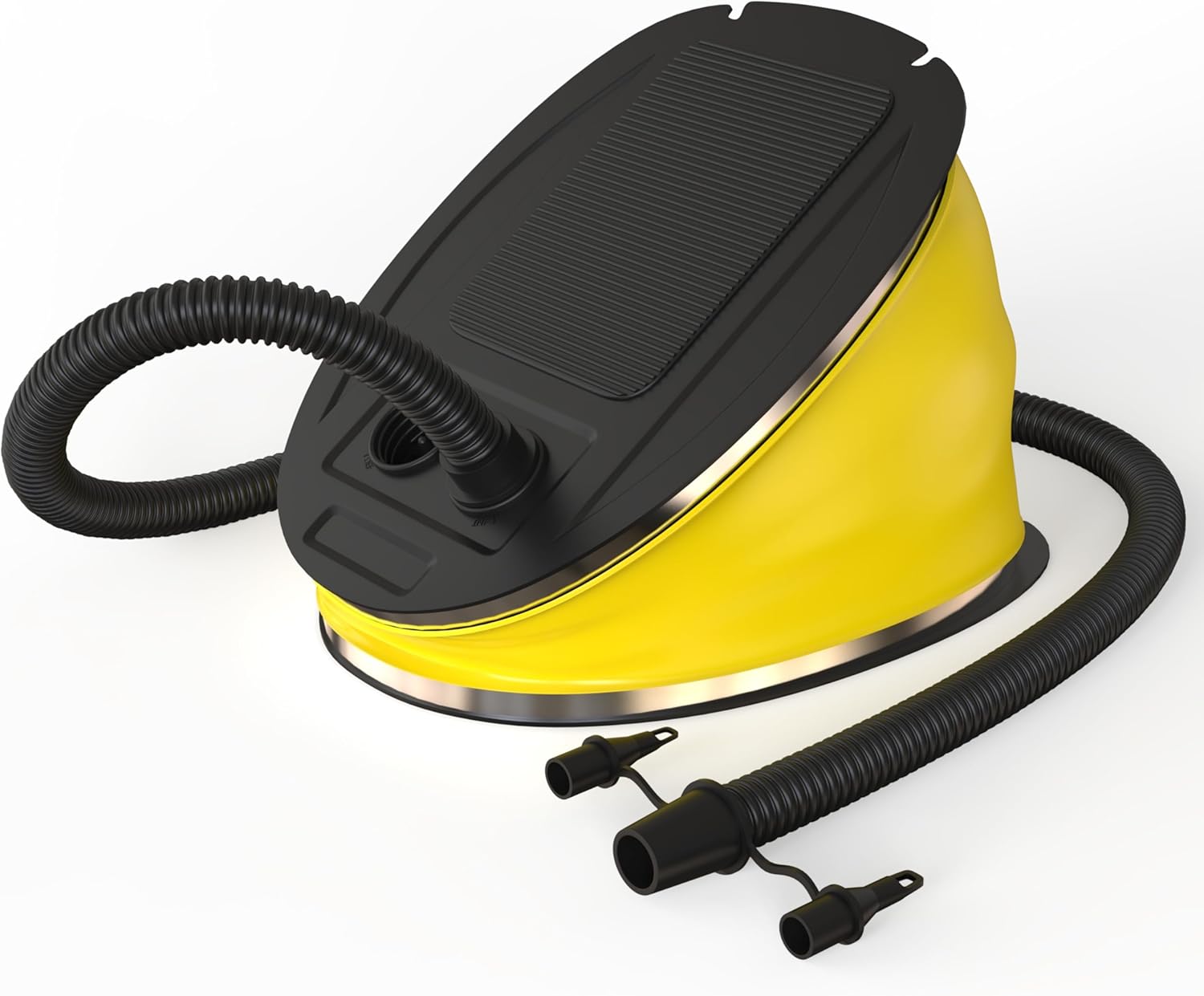 Mocna pompka nożna o pojemności 5 litrów z 2 dyszami do wszystkich materacy dmuchanych – lekka i ręczna – kompaktowe pompki nożne do materacy dmuchany