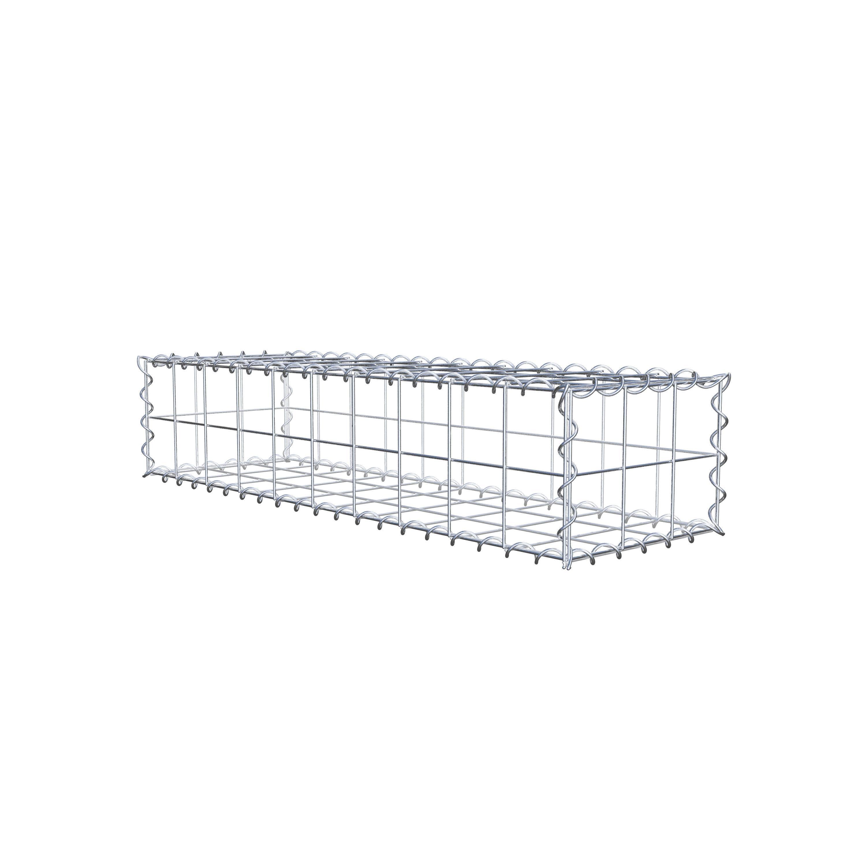 Gabiona - Gavión de acero galvanizado 100x20x30cm (LxAxP), malla 10 x 10cm, Espiral, jaula metálica para muro o jardín - 4