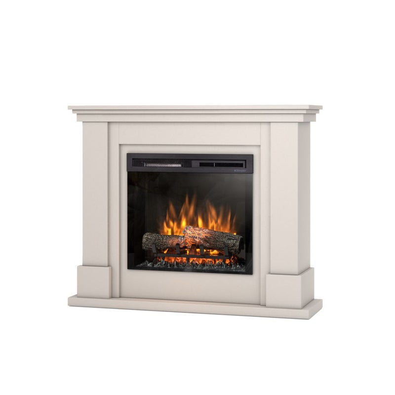 Kominek elektryczny ścienny 23" XHD 1400W grzewczy LED obudowa kaszmirowa Warmtec Luena