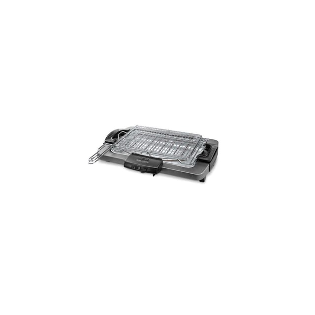 De Longhi BQ80.X Barbecue Elettrico 2450 W 3 Livelli Potenza 41x28 cm