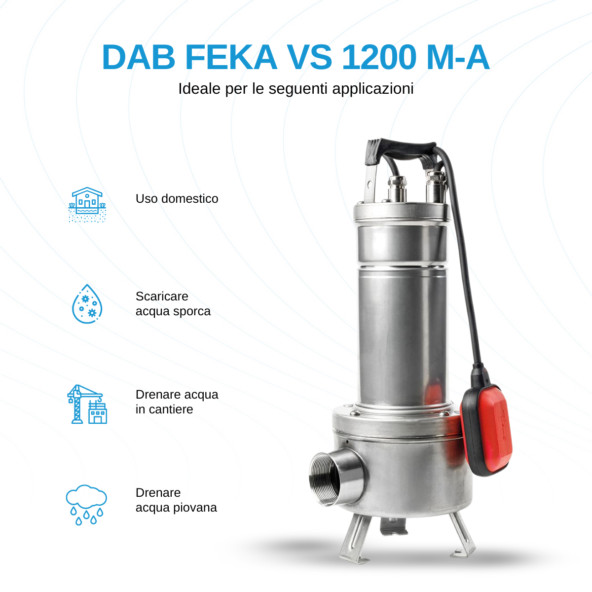 DAB Feka VS 1100 M-A Pompe de relevage - 6