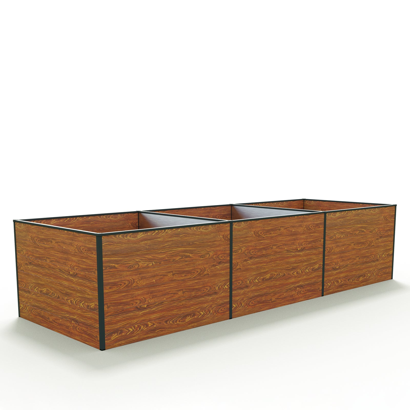 119 x 351 x 77 cm Grządka podwyższona, optyka drewna