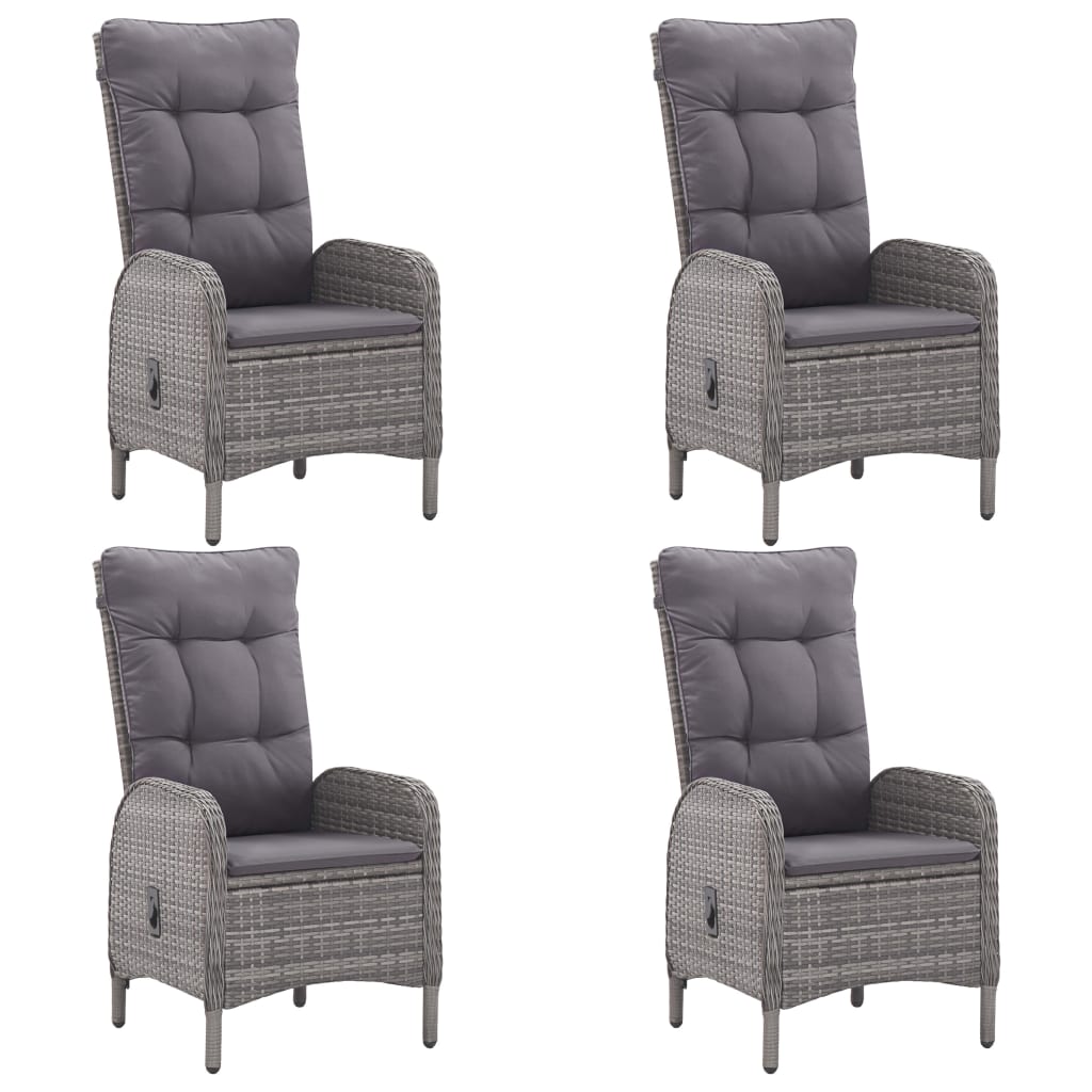 Ensemble de salle à manger de jardin 5 pcs Gris 32 - 5