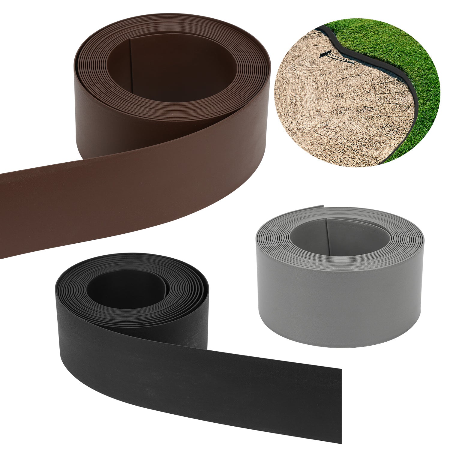 Bordo Da Giardino In Plastica 6m – Delimitatore Per Aiuole E Prati (Riciclabile)