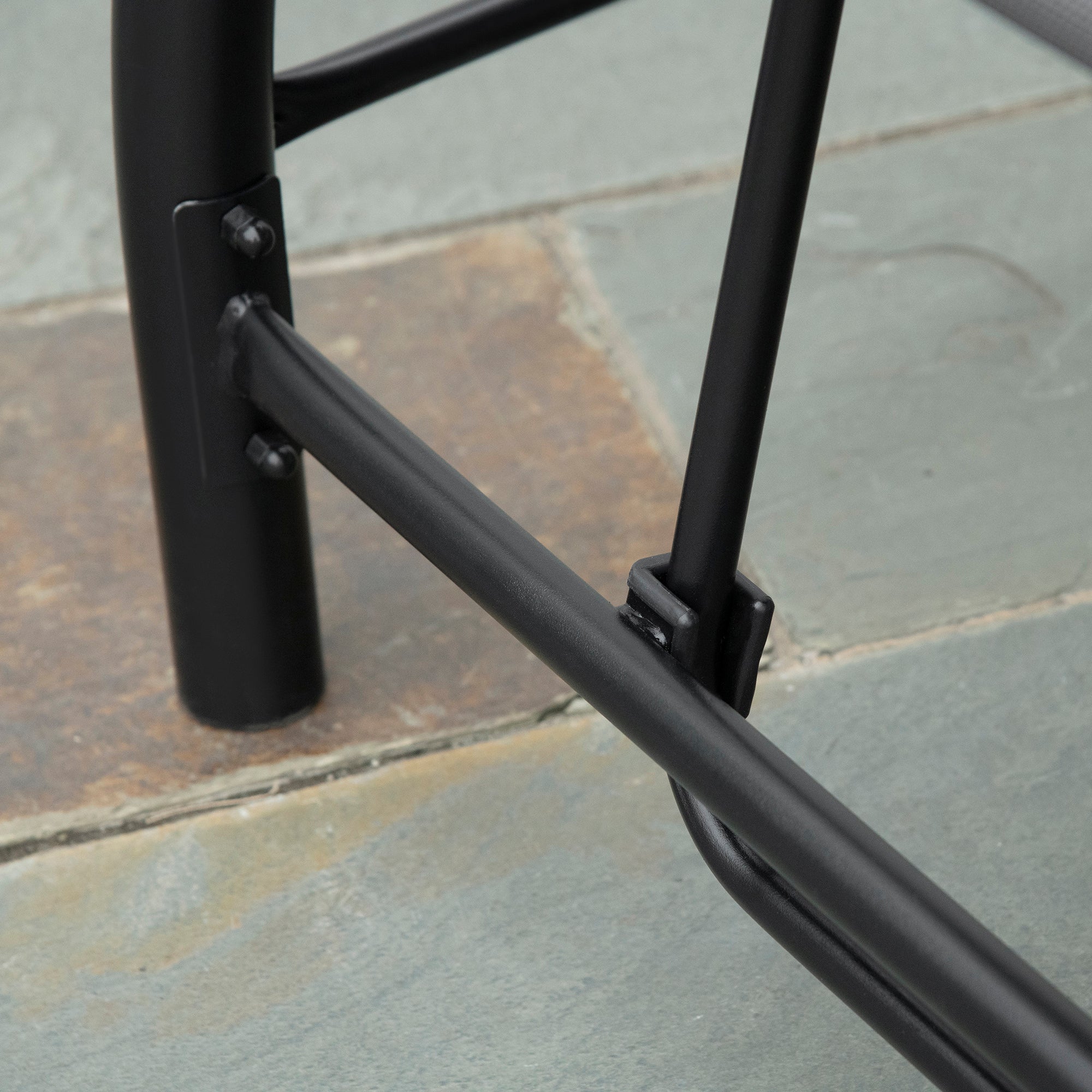 Balancelle de jardin 3 places convertible matelas fourni gris métal noir - 9