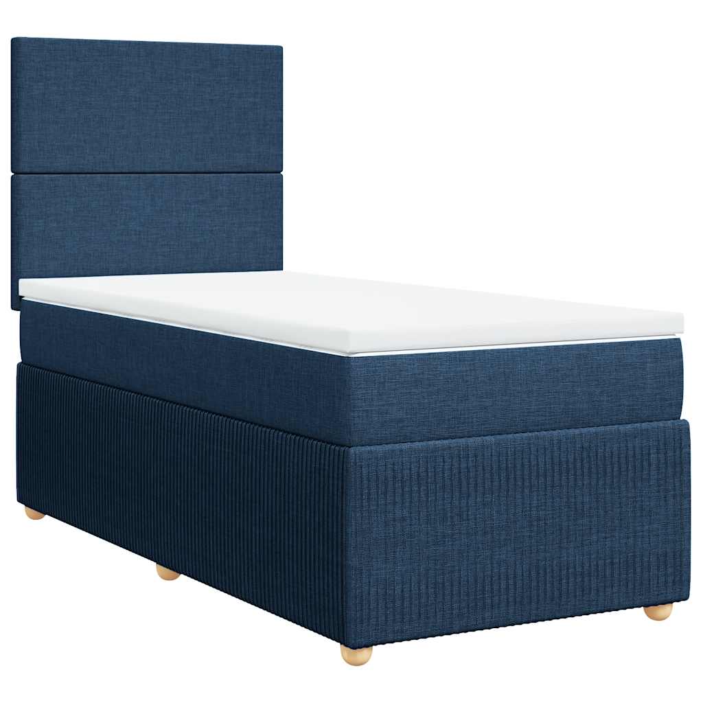 Base de cama ripa com colchão Azul 90x200 cm Tecido | Leroy Merlin