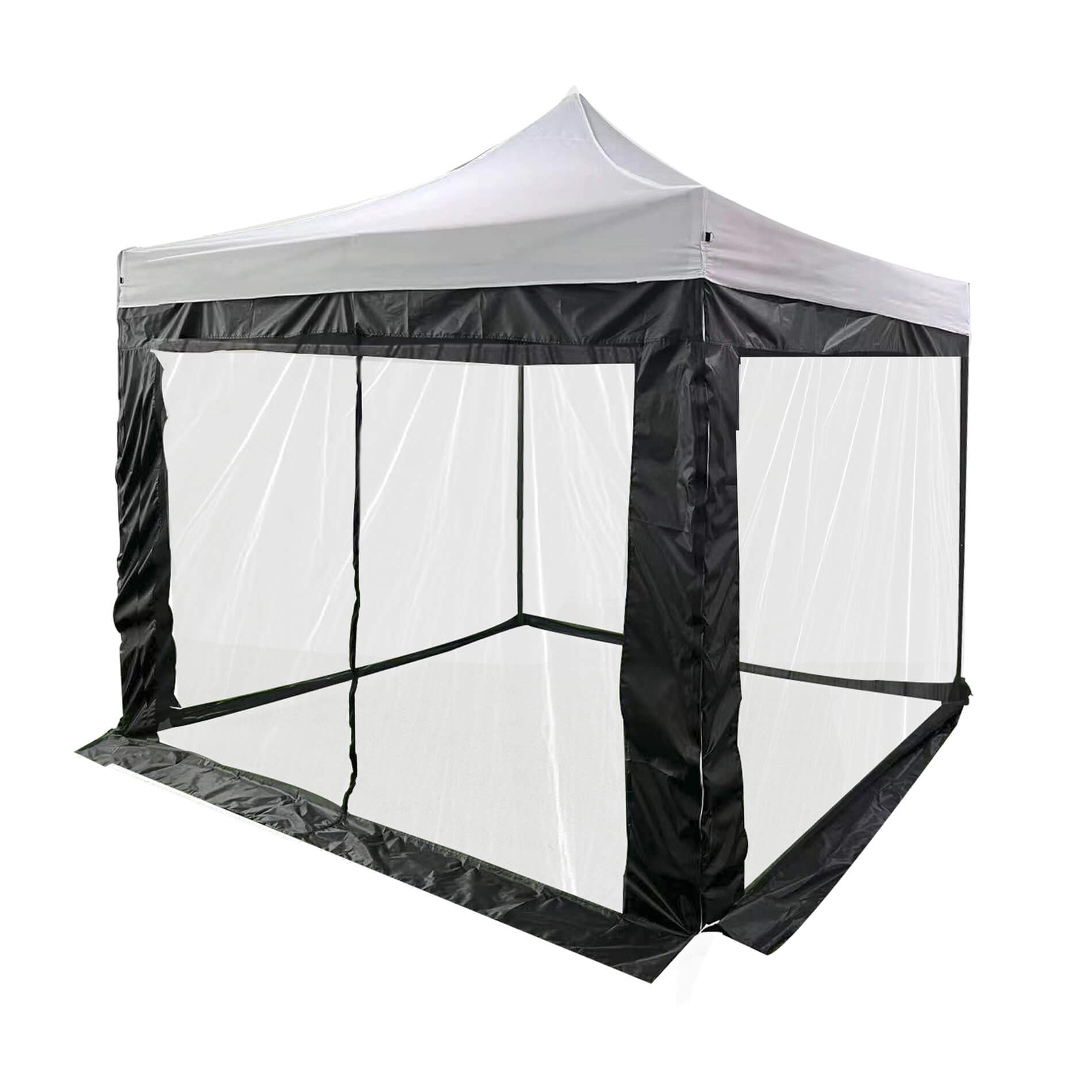 Zanzariera per Gazebo 3x3 Mobili Rebecca Banyan 240x1200 cm Poliestere Nero - 3
