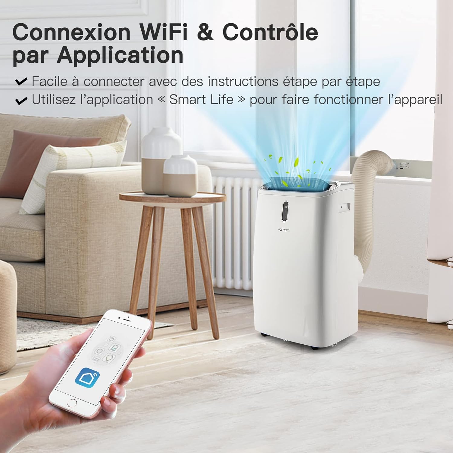 Climatiseur Mobile 5 EN 1 Silencieux 14000BTU, Refroidisseur d'Air, Climatiseur Portable, Chauffage, Ventilateur [Classe énergétique A] - 5
