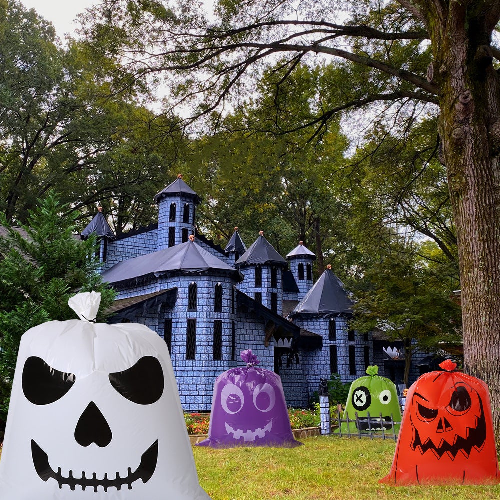 Conjunto de 4 sacos de lixo com tema de Halloween para o outono, 61 x ...