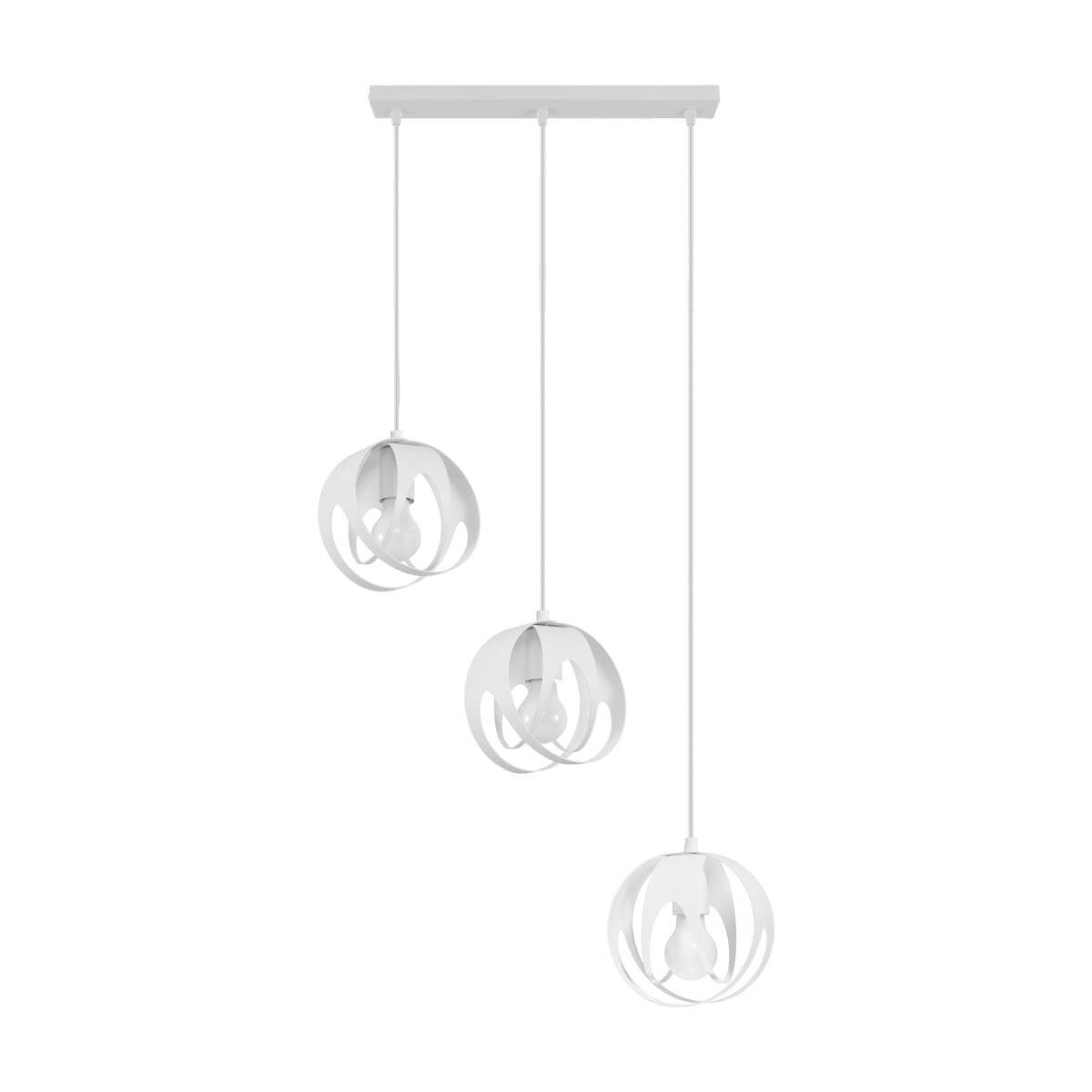 Lampa wisząca Tulos biała 3xE27x15W wym: 117 x 50 x 16 cm metal Sollux Lighting